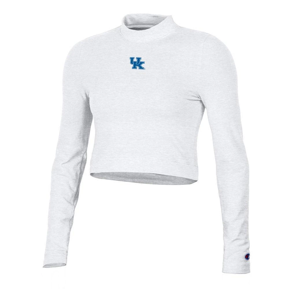 Kentucky Champion Women's Fitted Long Sleeve Mock Crop Top