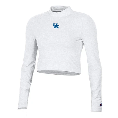 Kentucky Champion Women's Fitted Long Sleeve Mock Crop Top