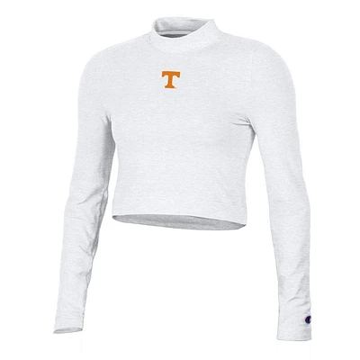 Tennessee Champion Women's Fitted Long Sleeve Mock Crop Top