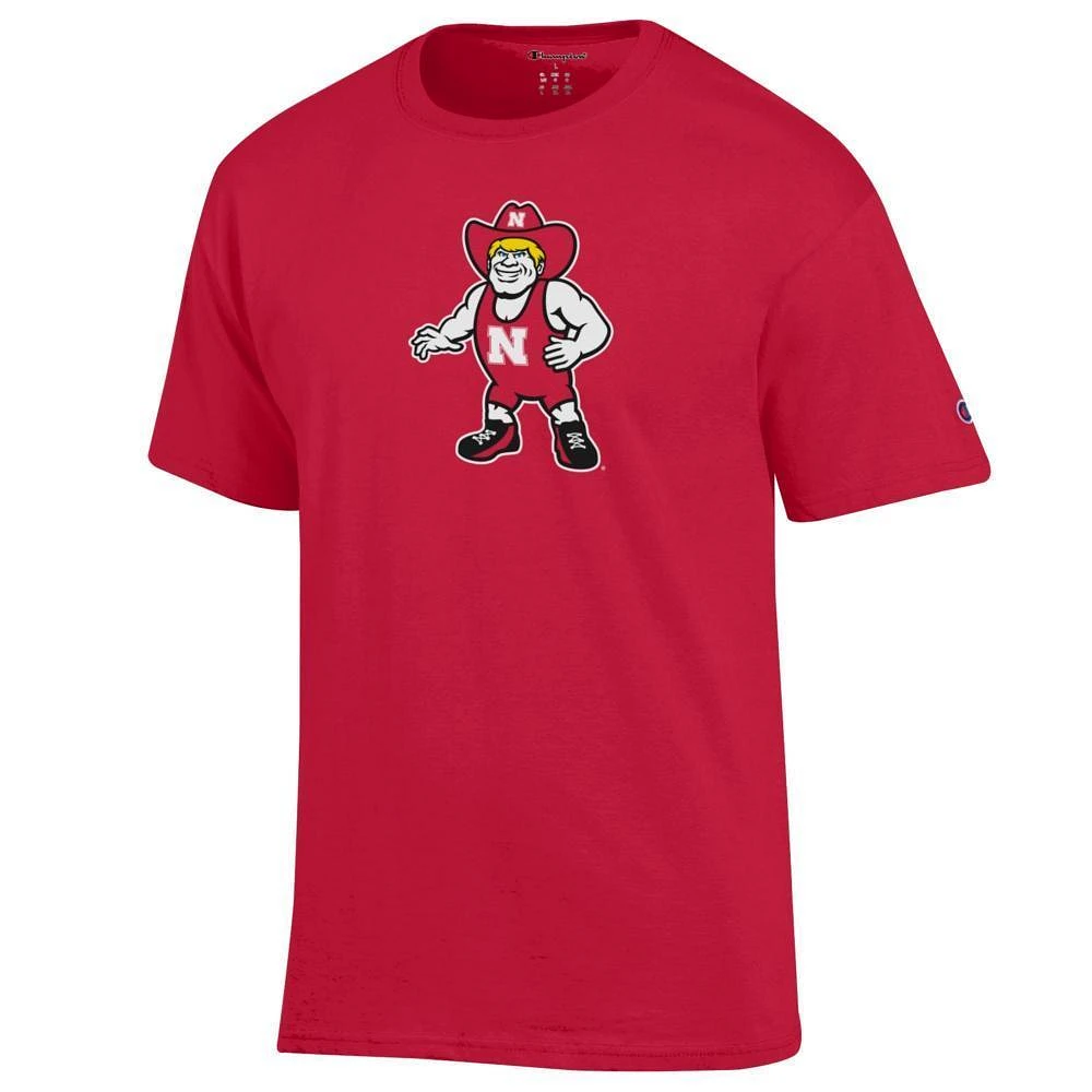 Nebraska Champion Giant Logo Herbie Wrestling Tee