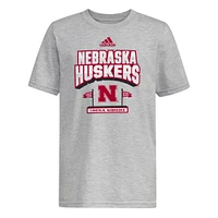 Nebraska Adidas YOUTH Stake Our Claim Fresh Tee