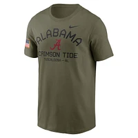 Alabama Nike Military Dri-fit Cotton Team Issue Crew Tee