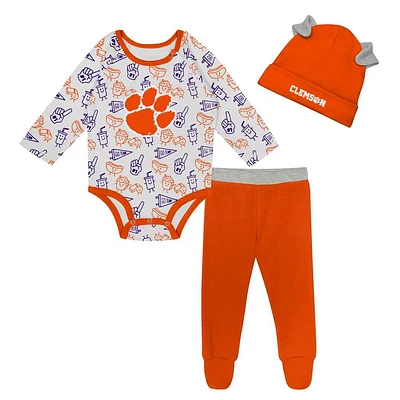 Clemson Gen2 Newborn Gameday 3-Piece Set