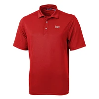 Nebraska Cutter and Buck Huskers Script Virtue Eco Pique Polo