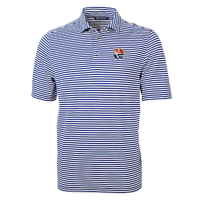 Florida Cutter and Buck Vault Circle Striped Virtue Eco Pique Polo