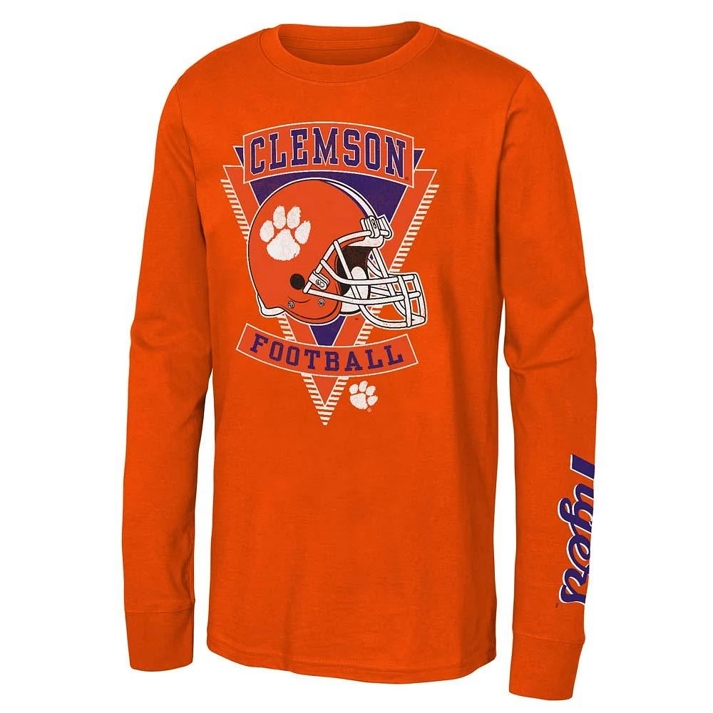 Clemson Gen2 YOUTH Helmet Culture Long Sleeve Tee