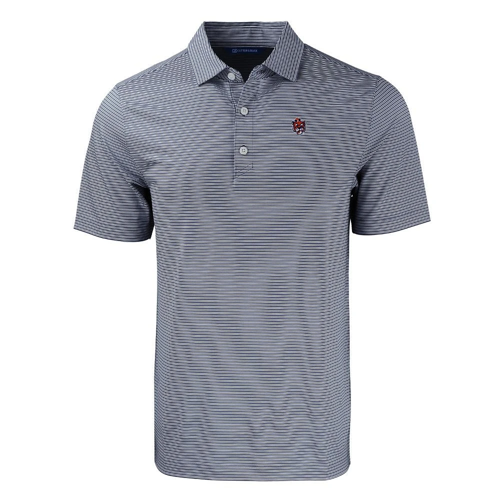 Auburn Cutter & Buck Vault Cartoon Forge Double Stripe Polo