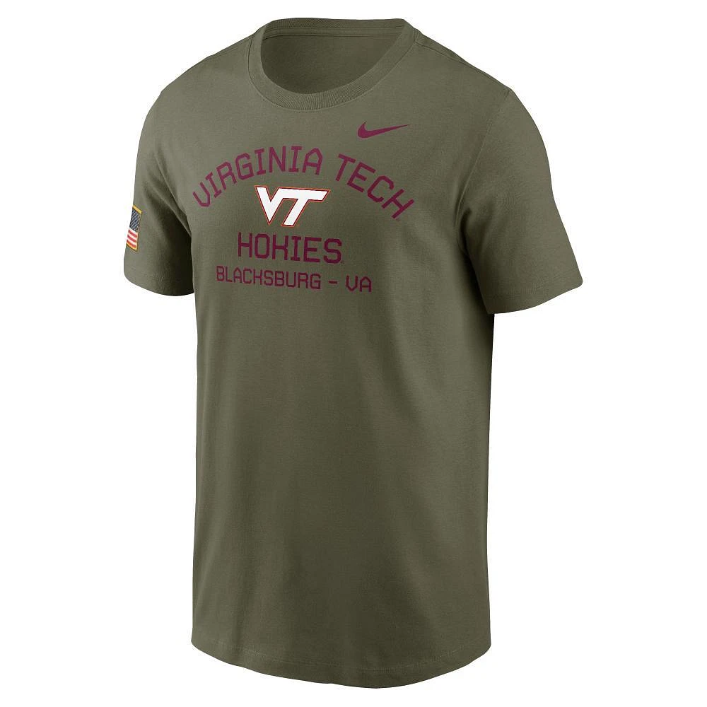 Virginia Tech Nike Military Dri-fit Cotton Team Issue Crew Tee