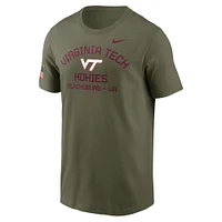 Virginia Tech Nike Military Dri-fit Cotton Team Issue Crew Tee