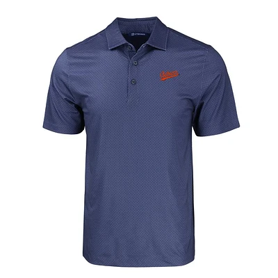 Auburn Cutter & Buck Vault Script Geo Print Polo