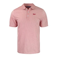 Nebraska Cutter & Buck Huskers Script Symmetry Print Polo