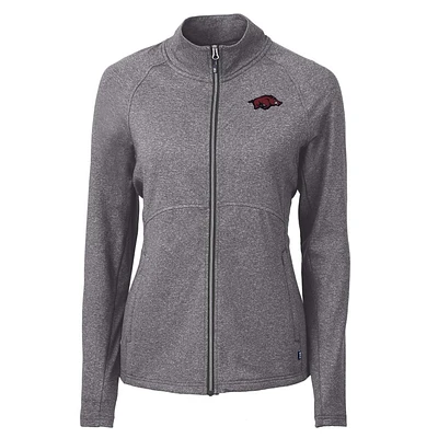 Arkansas Cutter & Buck Women's Adapt Eco Knit Heather Full Zip Jacket