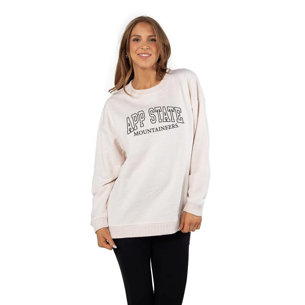 App State Chicka-D Oversized Embroidery Warm Up Crew