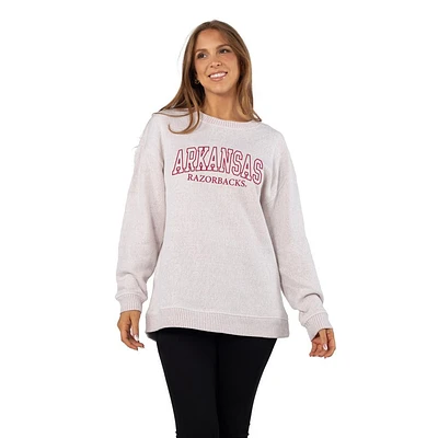 Arkansas Chicka-D Oversized Embroidery Warm Up Crew