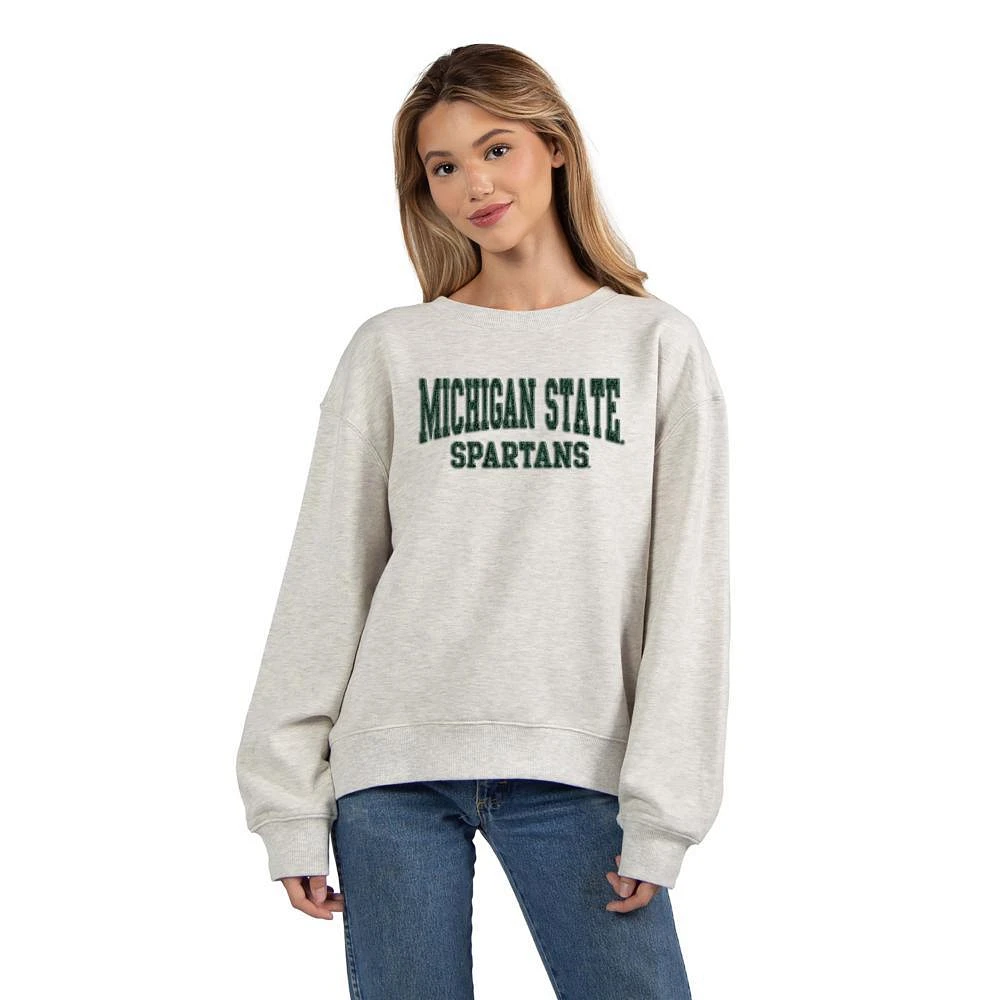 Michigan State Chicka-D Chenille Fill Embroidery Old School Crew