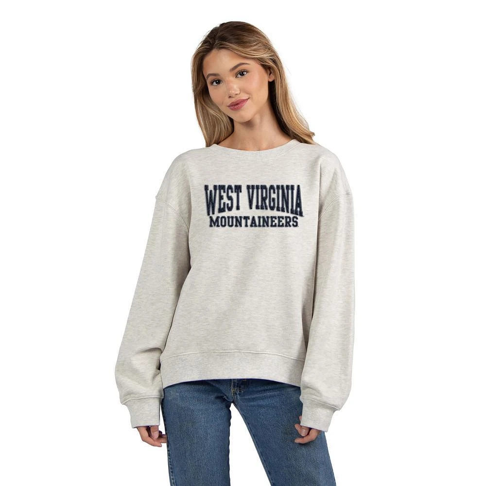 West Virginia Chicka-D Chenille Fill Embroidery Old School Crew