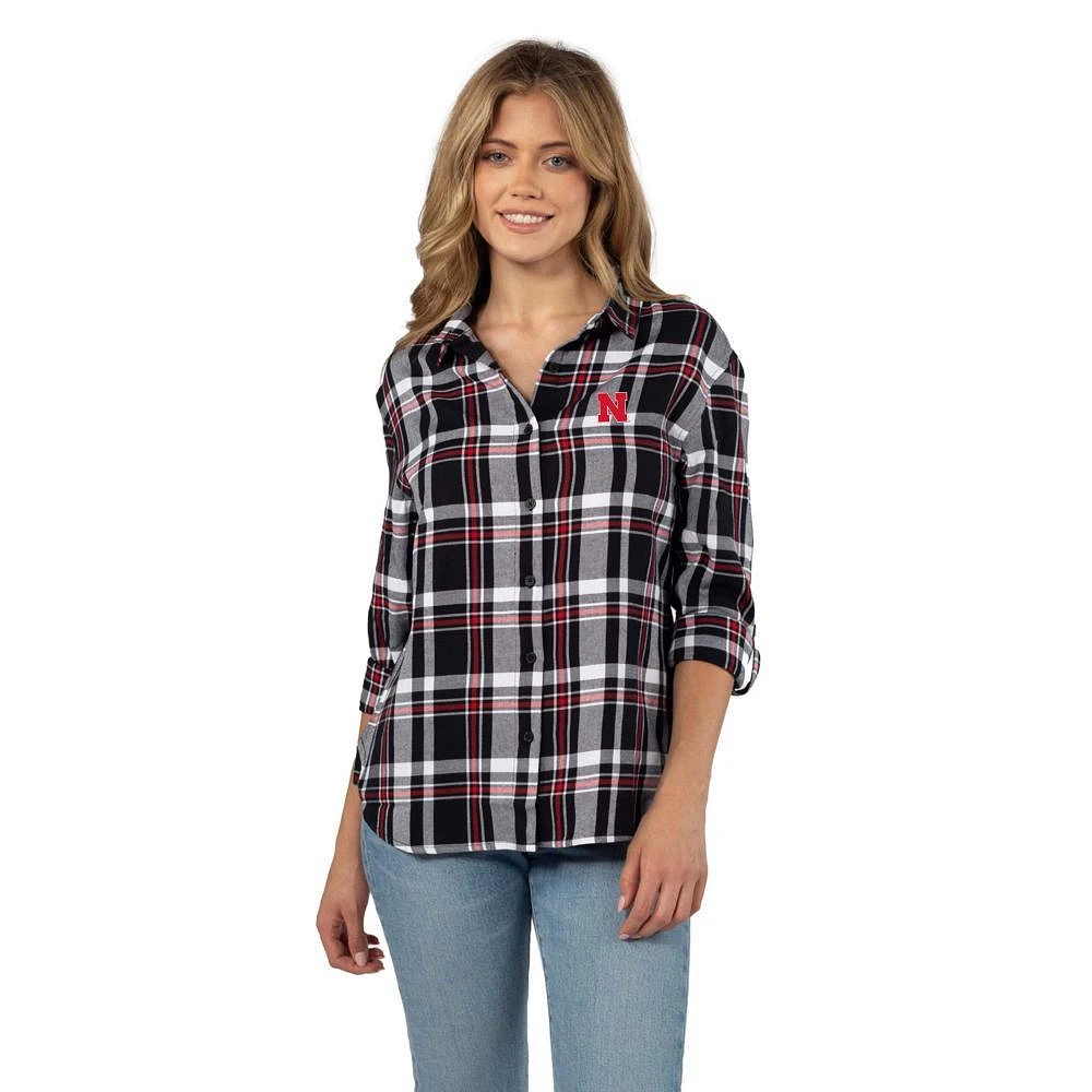 Nebraska Chicka-D Boyfriend Plaid Woven Shirt