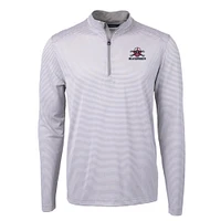 Nebraska Cutter & Buck Blackshirts Eco Pique Micro Stripe 1/2 Zip Pullover