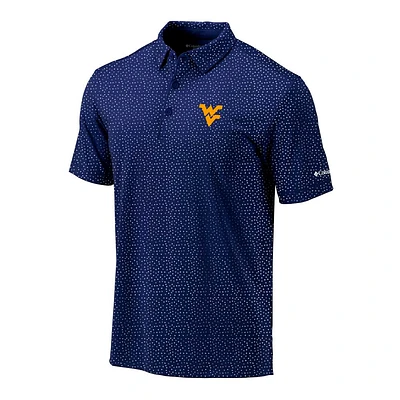 West Virginia Columbia Golf Slicer Polo