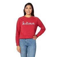 Indiana Chicka-D Rope Embroidery Boxy Raglan Crew