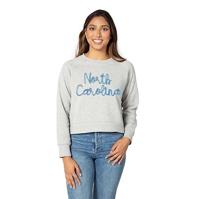 UNC Chicka-D Rope Embroidery Boxy Raglan Crew