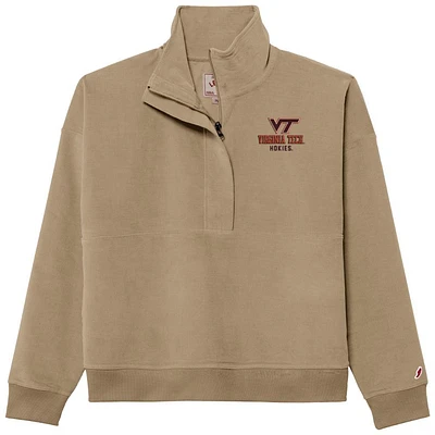 Virginia Tech League Women's Stretch Cord 1/2 Zip