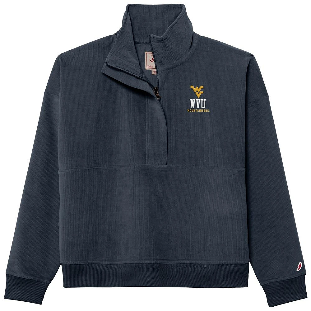 West Virginia League Women's Stretch Cord 1/2 Zip