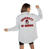 Georgia Gameday Couture Way To Go Fleece Applique Shacket