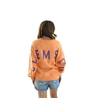 Clemson Gameday Social Barkley Split Oversized Crew