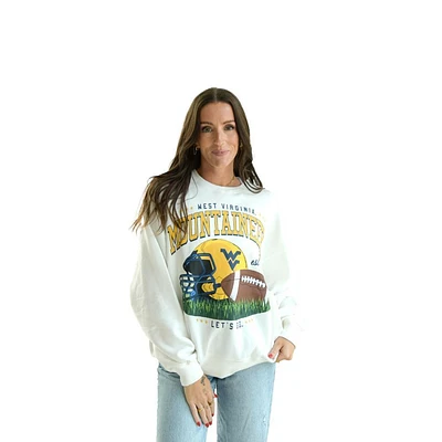 West Virginia Gameday Social Malone Multimedia Oversized Crew