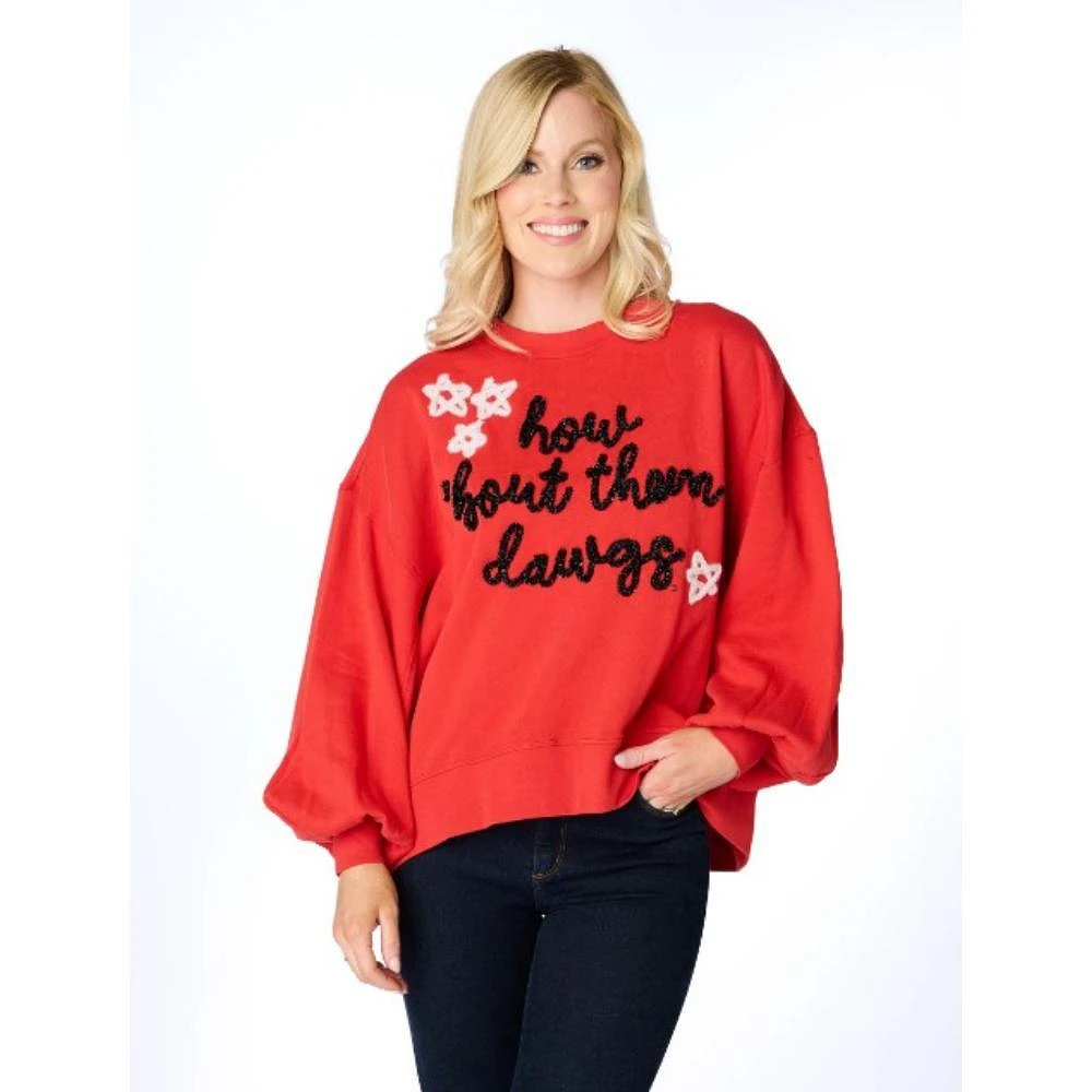 Georgia Stewart Simmons The Glitter Script Balloon Sleeve Pullover