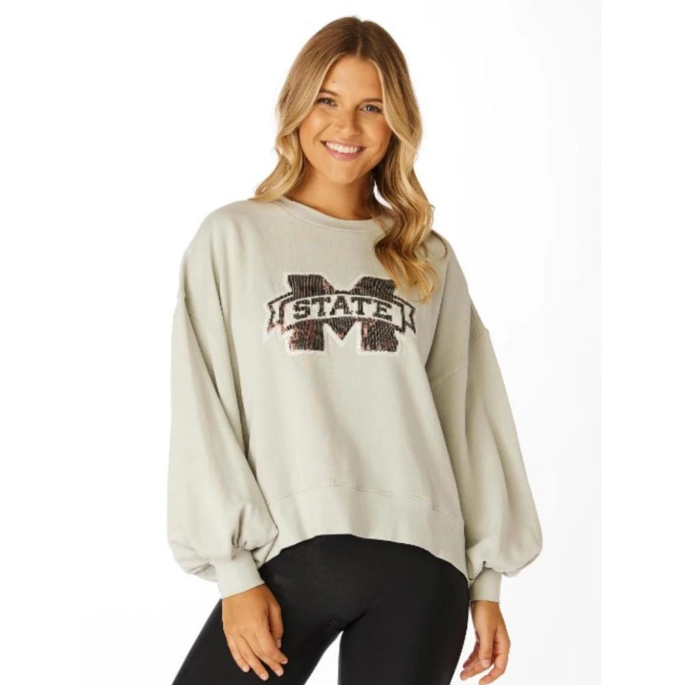 Mississippi State Stewart Simmons The Sequin Balloon Sleeve Pullover