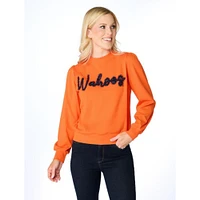 Virginia Stewart Simmons The Glitter Script Long Sleeve Sweater