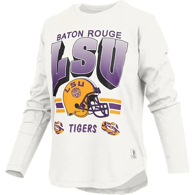 LSU Pressbox Women's Sheffield Long Sleeve Curved Hem Top