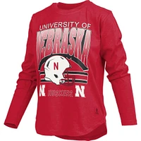 Nebraska Pressbox Women's Sheffield Long Sleeve Curved Hem Top