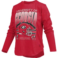 Georgia Pressbox Women's Sheffield Long Sleeve Curved Hem Top