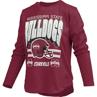 Mississippi State Pressbox Women's Sheffield Long Sleeve Curved Hem Top