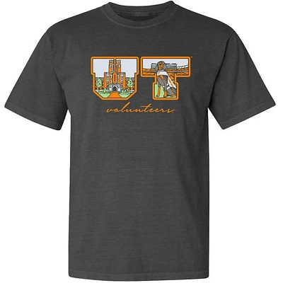 Tennessee Campus Fill Letters Comfort Colors Tee