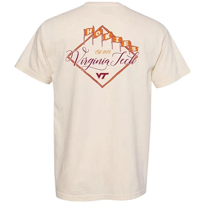 Virginia Tech Flags Stylized Script Comfort Colors Tee