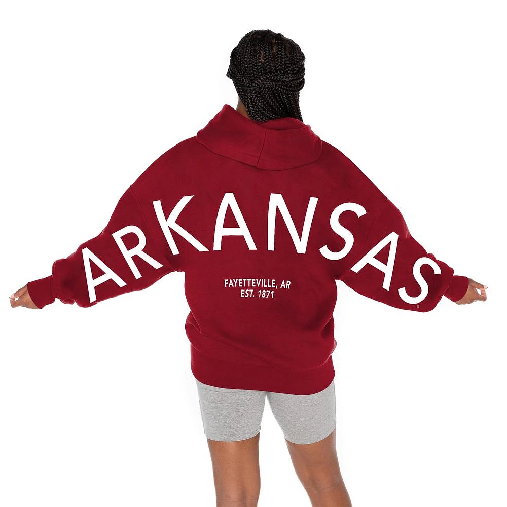 Arkansas Gameday Couture Never Stop Oversized Premium Hoodie