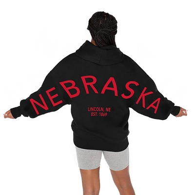 Nebraska Gameday Couture Never Stop Oversized Premium Hoodie