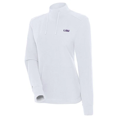 LSU Antigua Moment Mock Neck Fleece Pullover