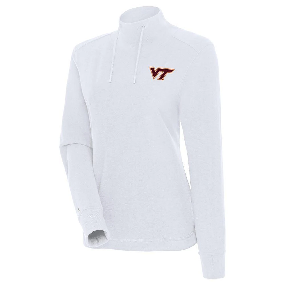 Virginia Tech Antigua Moment Mock Neck Fleece Pullover