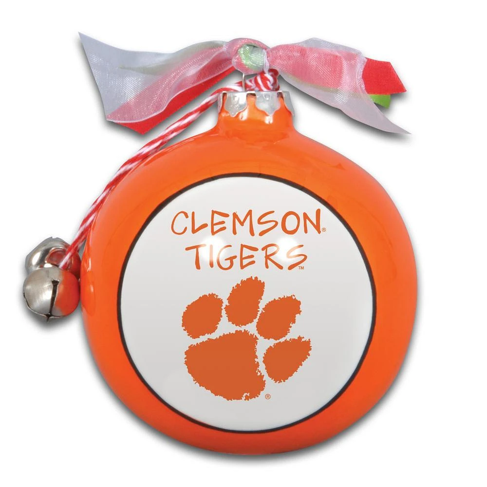 Clemson Tigers Ceramic Globe Ornament