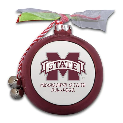 Mississippi State Bulldogs Ceramic Globe Ornament