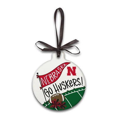 Nebraska Cornhuskers Ceramic Flat Ornament