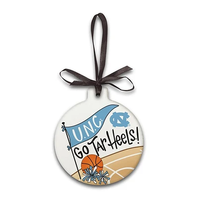 North Carolina Tarheels Ceramic Flat Ornament