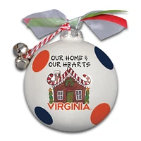 Virginia Cavaliers Gingerbread Ceramic Globe Ornament