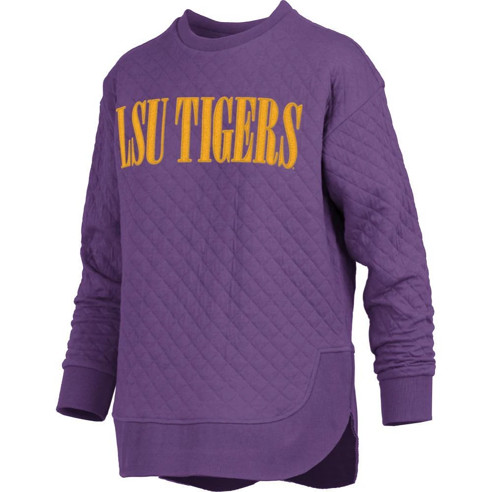 LSU Pressbox Women's Pasadena Quilted Crew