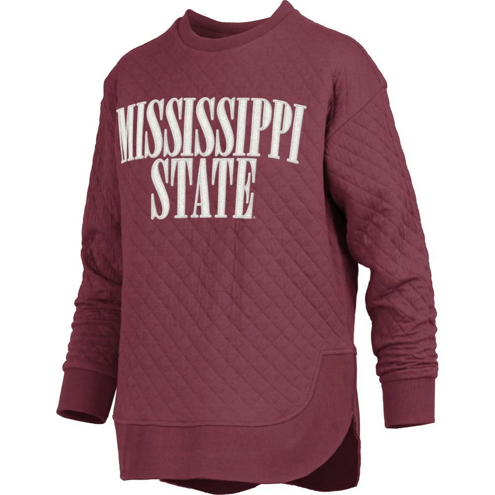 Mississippi State Pressbox Women's Pasadena Quilted Crew